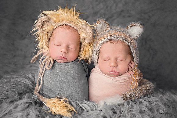 Twin Newborn Session - Chicago Newborn Photographer