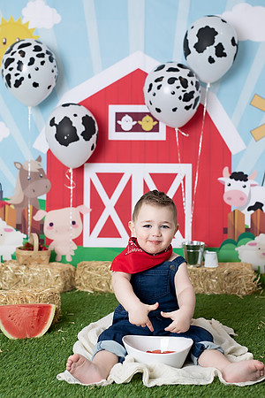 Old McDonald Baby Watermelon Smash Theme with Alina Renert Photography - Sasha-32 copy